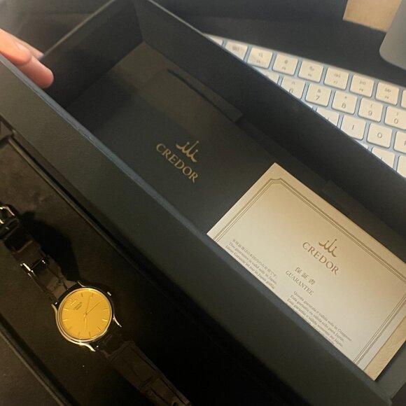 Credor Seiko Gold Dial Vintage Collector Dress Watch 33mm - Picture 8 of 8